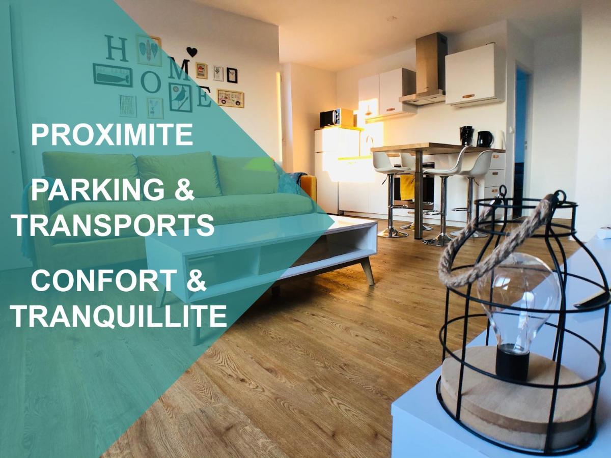 Charmant Appartement 1-4 Personnes, Proche Centre Avec Parking Nantes Ngoại thất bức ảnh
